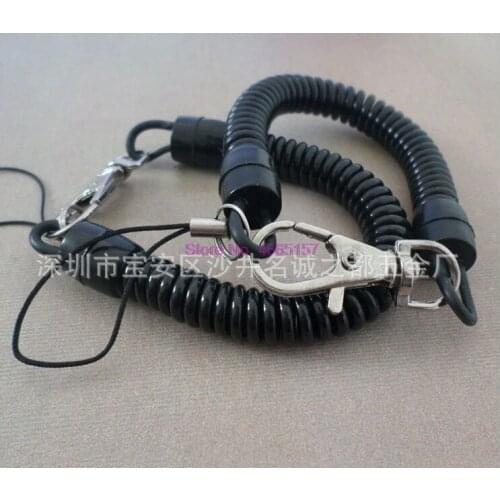 By dhl or ems 500pcs Retractable Plastic Spring Elastic Rope Tactical Anti-lost Strap Sling for Phone Keys Security Gear Tool