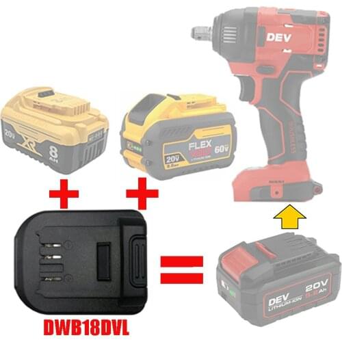 DWB18DVL Adapter Converter DWB20DVL Can use for DeWalt XR 18V 20V FlexVolt 20V 60V Li-ion Battery on Devon Electric Power Tools