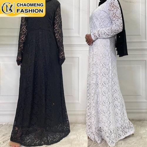 Middle East Elegant Lace Vestido De Mujer Turkey Kaftan Dubai Abaya Ramadan Islamic Clothing Muslim For Women Arabic Modest Robe