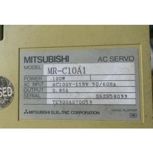 Servo driver MR-C10A1 , Used one , 90% appearance new , 3 months warranty , in stock