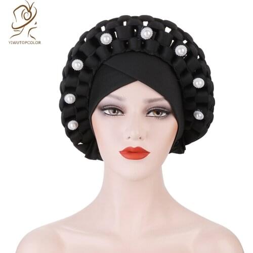Fashionable Womens Space Cotton Big Braid Headscarf Hat Windproof Hair Bag Head Hat European And American Clan Style Hats