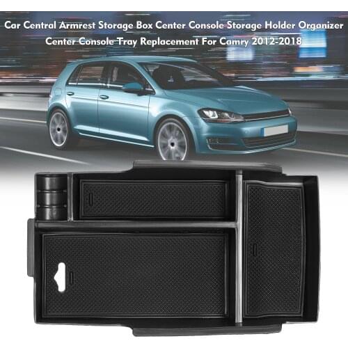 KKMOON Car Central Armrest Storage Box Center Console Storage Holder Organizer Center Console Tray For Camry 2012-2018