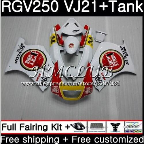 Body +Tank For SUZUKI VJ21 VJ22 VJ23 RGV250 1988 1989 41HC.3 RGV-250 VJ 21 22 23 Lucky Strike New SAPC RGV 250 88 89 Fairing kit