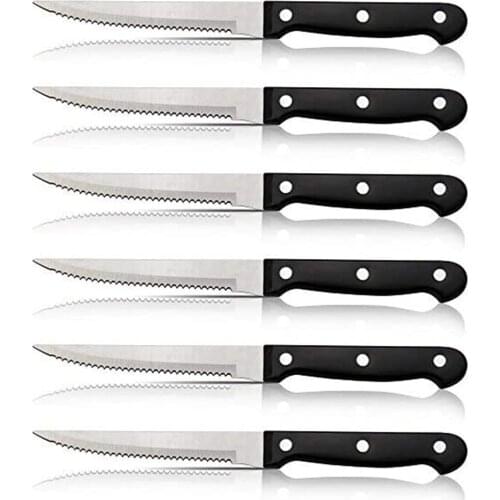 Steak Knives Set of 4 6 8 Stainless Steel Serrated Steak Knife kitchen Camping Restaurant Steak Knives Dishwasher Safe