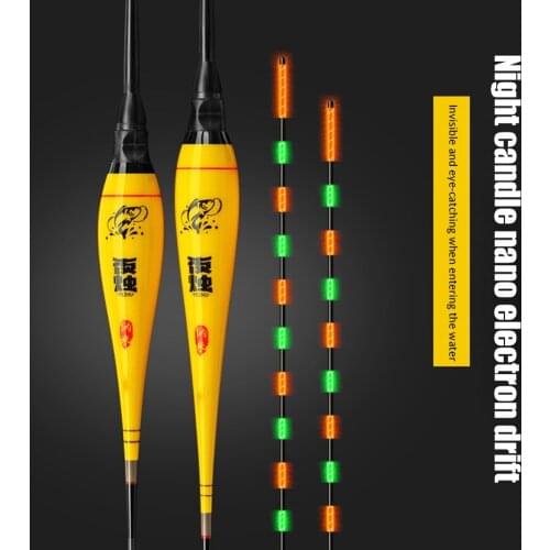 Nano Luminous Electric Fishing Floats High Sensitivity Lure Fishing Floating Buoy Bobber for Sea Carp Fishing Accessories Tackle