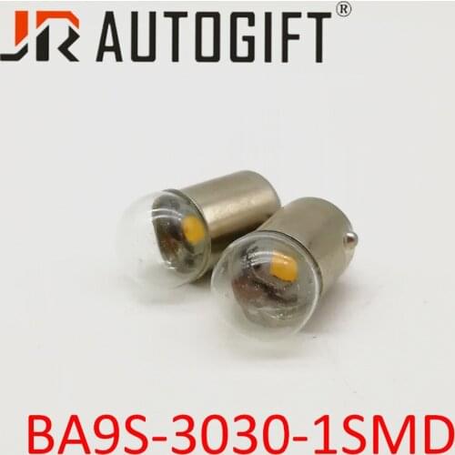 Wholesale 1000PCS 12V 24V BA9S 3030 1SMD LED Car License Plate Light Auto Interior Door Lamp Bulb White 6000K 4300K
