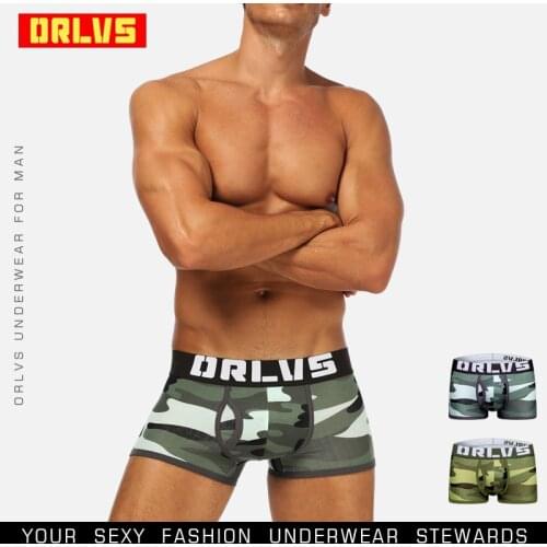 ORLVS Brand Jockstraps Men Camouflage printed Cotton Thongs Sexy underwear men calzoncillos hombre slip Gay underwear Penis