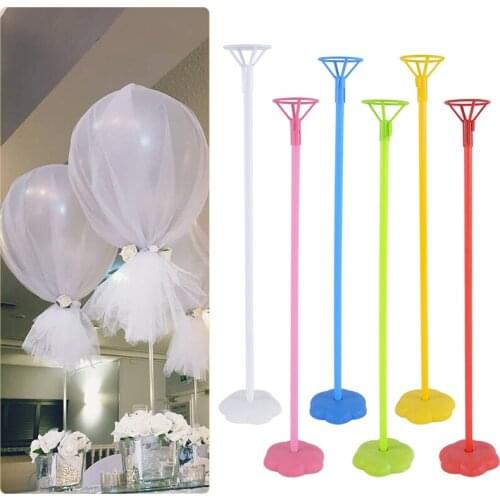 40cm Tulle Balloon Stand Birthday Party Table Floating Balloons Holder Column Wedding Table Decoration Baloon Baby Shower Supply