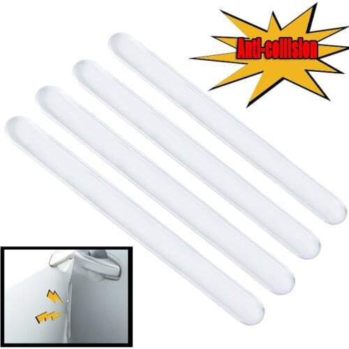 Car Door Edge Transparent Anti Scratch Protection Strips Rearview Mirror Anti-collision Protector Sticker Bumper Scuff Plate Bar
