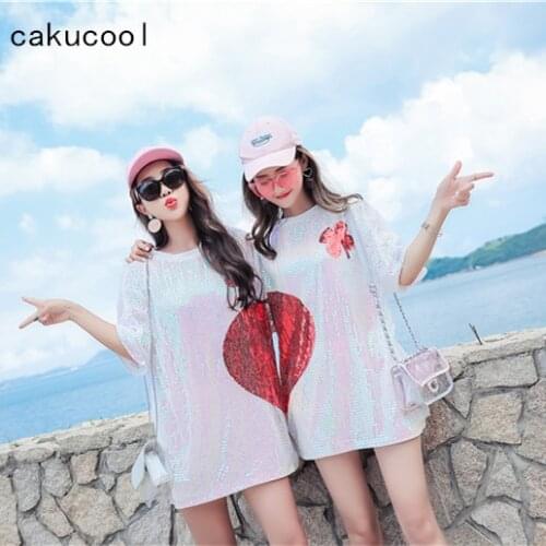 Cakucool Sequins Pink Dress 2019 Summer Women Sexy Short T Shirt Dress Vestido Evening Party Elegant Club Dresses Sister Dress