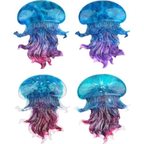 Resin Epoxy Mold Jellyfish Silicone Mould Crafts Marine Creature Ornaments DIY Pendant Making Compatible with Kids Teens