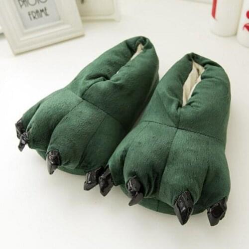 Hot Sale Christmas Monster Paw Womens Slippers Dinosaur Claw Home Slippers Hallowee Warm Funny Animal Indoor Floor Slippers Hot