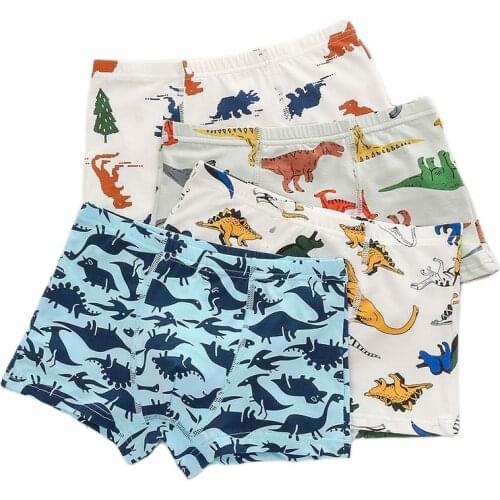 4Pcs/Lot Briefs for Boys Underwear Kids Boxer Panties Organic Cotton Teenager Childrens Pants 2-10years