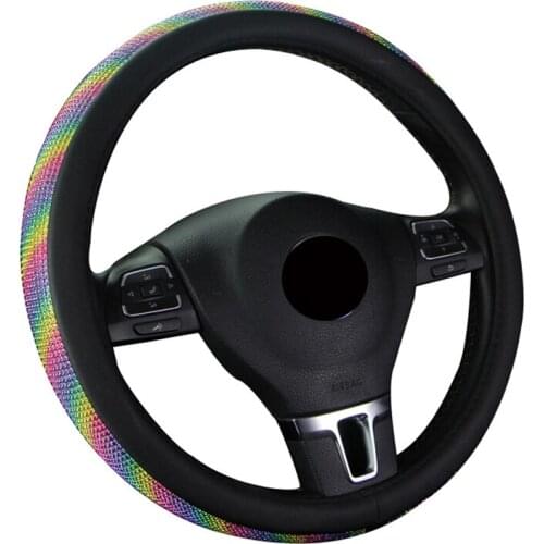 Four Seasons Universal Diamond Car Steering Wheel Cover For 37-38 CM 14.5 "-15" M size Braining on the Steering Wheel Auto Parts