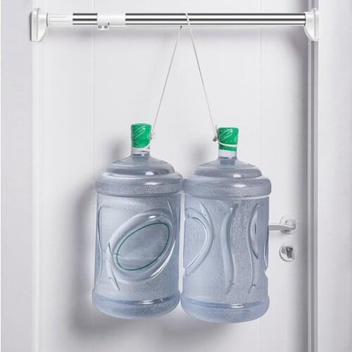 Extendable Stainless Steel Simple Support Rod Telescopic Clothing Rod Punch-free Adjustable Shower Curtain Rods And Accessories