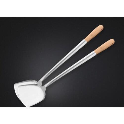 1PC Frying Fish Turners Long Handle Shovel Cooking Pot Turner Stainless Steel Spatula Kitchen Cooking Utensils Cookware KX 232