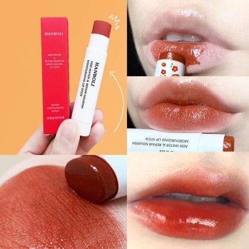 1 Pcs Moisture Lipstick Waterproof Long Lasting Red Anti-dry Easy To Wear Cute Lip Balm Daily Makeup Protects Lips Cosmetic
