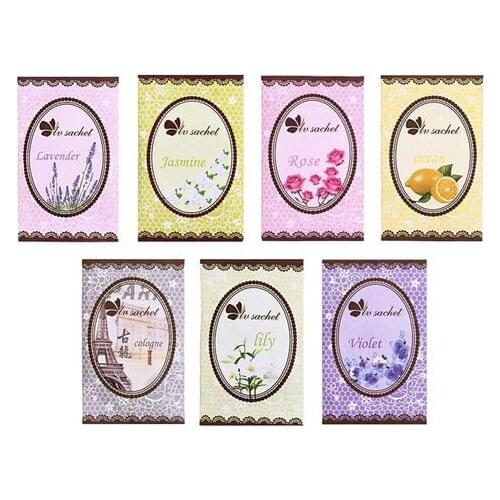 10Pcs/Lot Lovely 10 Taste Fresh Air Scented Fragrance Home Wardrobe Drawer Car Perfume Sachet Bag New