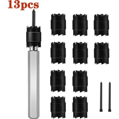 13pcs Spot Weld Cutter Set 3/8 Inch Double Sided Rotary Spot Weld Remover Drill Bit for Power Drill Spot Welding