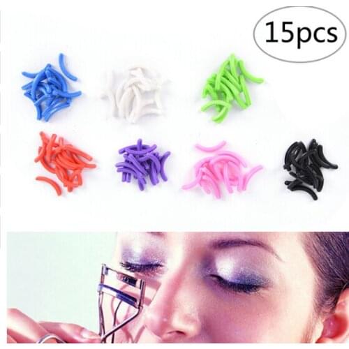 15pcs Quality Make Up Replacement Eyelash Curler Refill Rubber Pads Plastic Beauty Tool