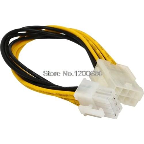 20cm 18AWG Tinned Copper UL1007 Wire 12V Power Supply Molex 8-pin Motherboard/CPU Internal Power Extension Cable wire harness