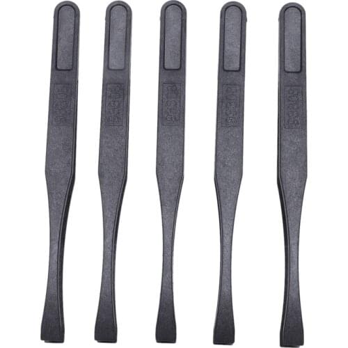 5 pieces black Plastic Electronic 6 mm tip, antistatic tweezers