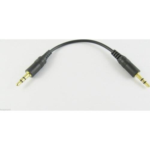 5pcs Gold Plated 3.5mm 1/8" Aux Male To Male Audio Stereo Headphone Cable 15cm