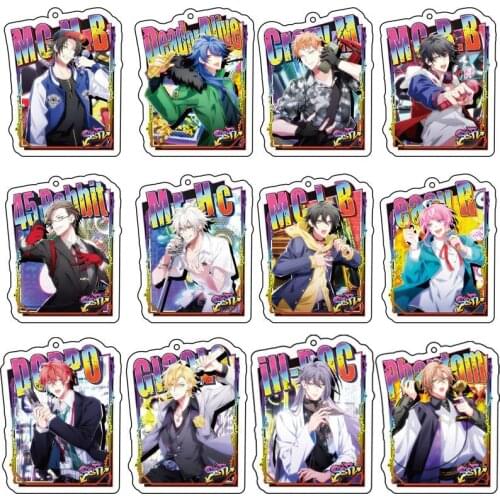 6CM Japanese Anime Hypnosis Mic: Division Rap Battle Acrylic Charms Amemura Ramuda Square Cartoon Keychain Pendant Keyring Toy