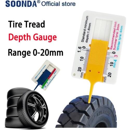 Auto Car Tyre Depthometer Depth Gauge Motorcycle tire tread depth Tester Supplies 0-20mm Tire depth gauge tire wear Measure Tool