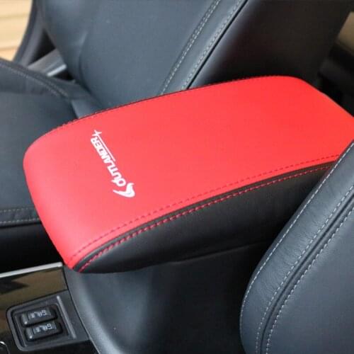 Car Central Armrest Box 3D Design Artificial Leather Cover Accessories For Mitsubishi Outlander 2013 2014 2015 2016 2017 2018