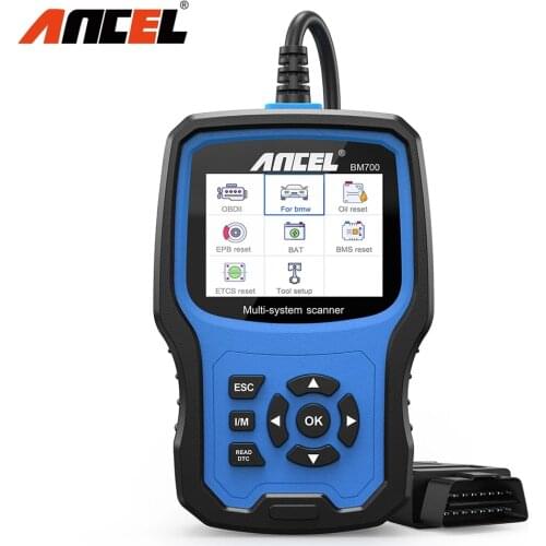 Ancel BM700 Automotive Scanner Car Diagnostic Tool Multi-System OBD2 Scanner Auto Fault Code Reader with Battery Registration