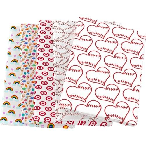 Baseball Softball Flag Swimwear Cotton Fabric Sewing Quilting Fabrics Needlework Material DIY Handmade Cloth,c13690
