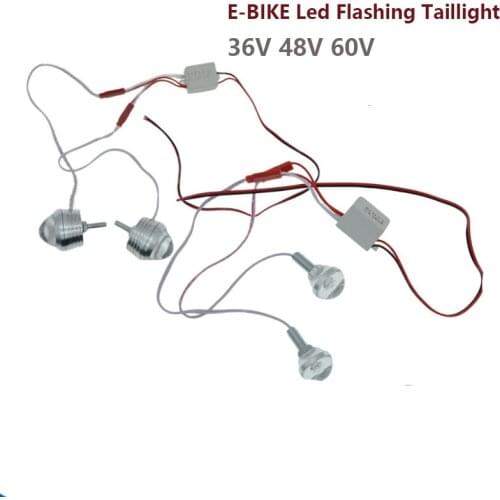 36v 48v 60v led flashing taillight electric bike bicycle E-bike scooter modified lamp flashing super bright brake light