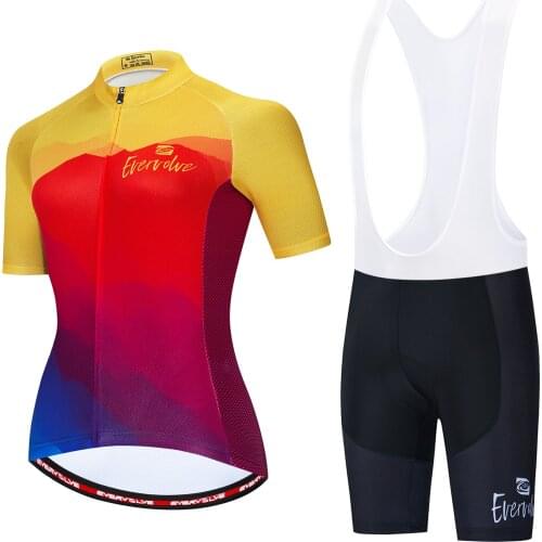 2021 Summer Womens City Outdoor Cycling Wear Sweat Absorption and Moisture Removal Short Sleeve Strap Sui