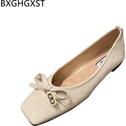 Loafers Flats Shoes Women Patent Leather Shoes Women Butterfly-knot Barefoot Shoes for Woman 2021 Zapatos Mujer Chaussure Femme