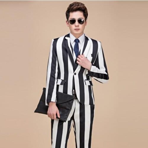 Zebra pattern clothes men suits designs masculino homme terno stage costumes singers jacket men blazer dance star style dress