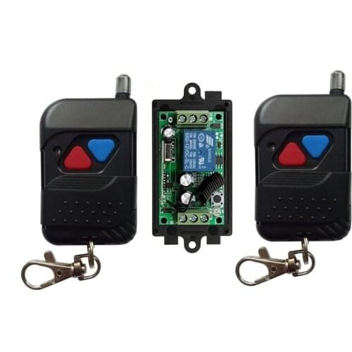 NEW Remote Control Switch DC12V 1CH Lighting Switches Remote Light Lamp 2pcs Black two key remote control System teleswitch