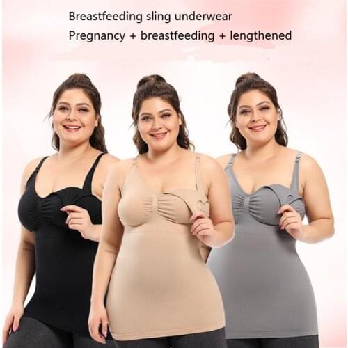 NEW Breastfeeding Vest High Elastic Upper Button Buckle Maternal Nursing Bra Vest Nursing Underwear