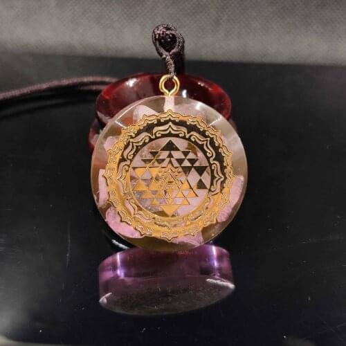 Reiki Orgonite Divination Pendant Necklace Natural Energy Crystal Guardian Pendant Enhances Fortune Jewelry Unisex