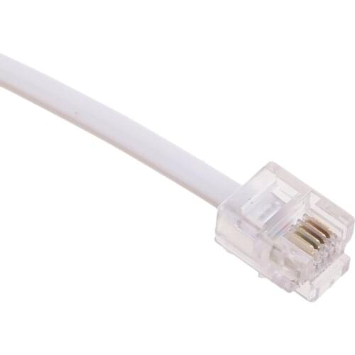 RJ11 6P4C Telephone/ Landline Phone Line Splitter Adapter US Male To Female