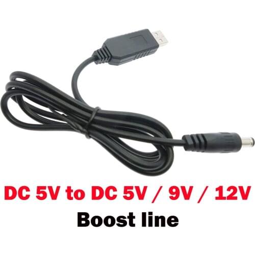 USB power boost line DC 5V to DC 5V / 9V / 12V Step UP Module USB Converter Adapter Cable 2.1x5.5mm