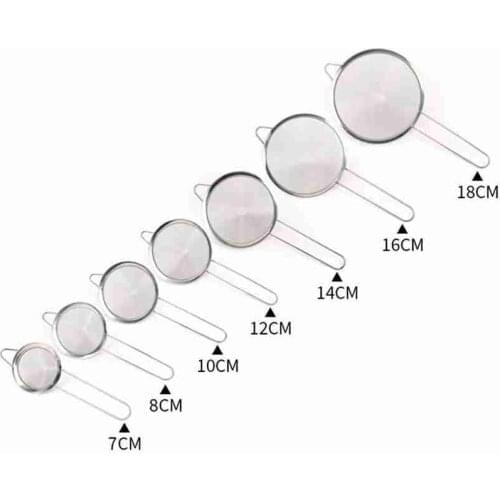 Wire Fine Mesh Sieve Oil Strainer Stainless Steel Flour Colander Sifter For Filtering Food Multiple Sizes DIY Kitchen Strainer