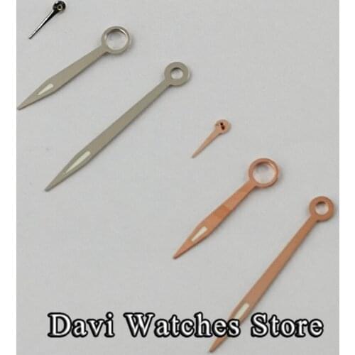 2 Styles Watch Hands Silver Rose Gold Hand Fit For ETA 6497 6498 Seagull ST3600 ST3620 Series Movement