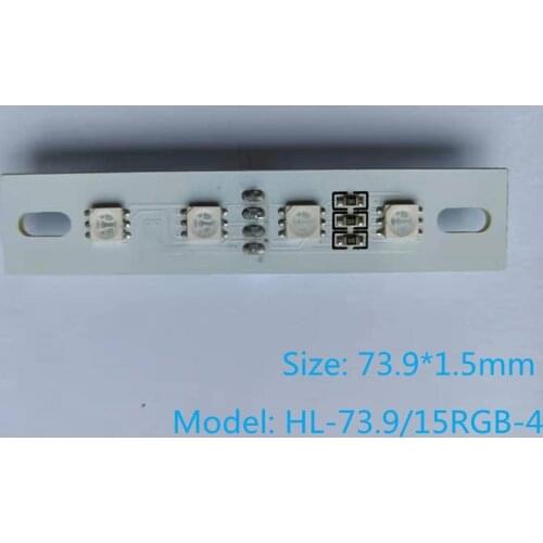 LED full color light bar hard bottom light bar 4 full color lamp beads