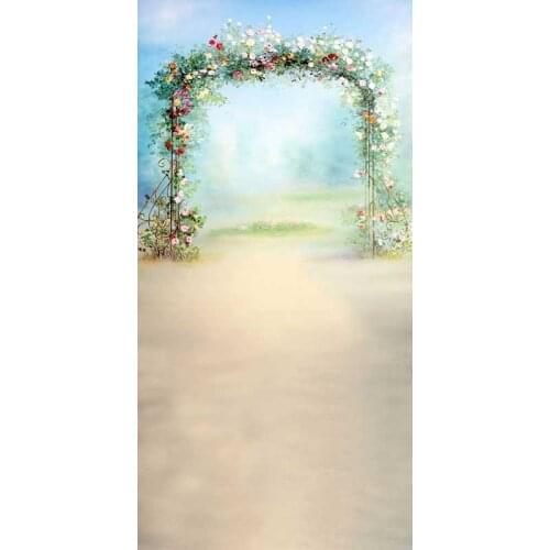 Thin Vinyl Photography Background Computer Printed Children Backdrops Wood floor and Flower Backdrop for Photo Studio F-1075