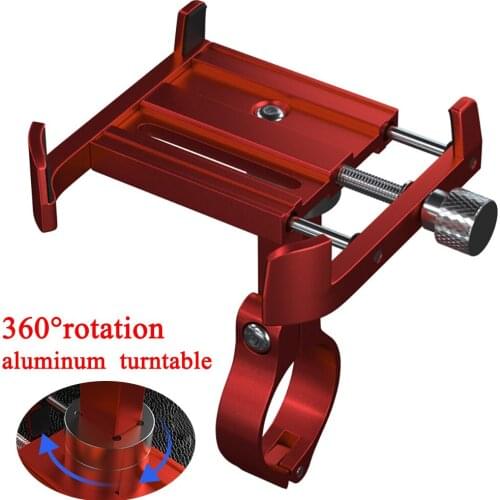 Bike Phone Holder Aluminum Bicycle Holder For Smartphone 360 Rotatable Cycling Phone Stand Universal Motorcycle Handlebar Mount