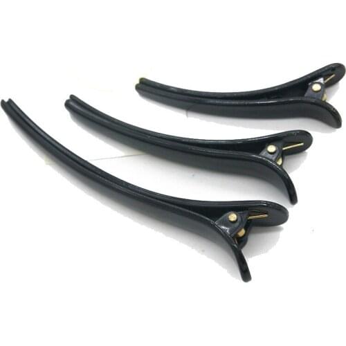 Fashion Hair Clip Bows 10pcs*79mm Hair Clips Black Duckbill Clip Barrette