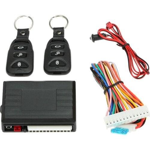 Car Door Lock Keyless Entry System Universal Remote Central Control Box Kit with Trunk Release Button