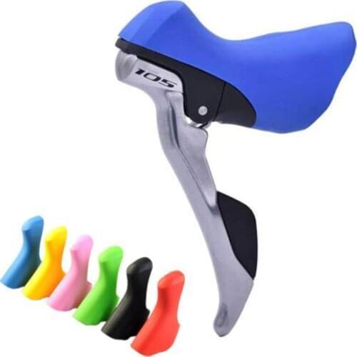 Road Bike Handlebar Protector Cover Bicycle 700+5800+6800 Coloured Hand Change Protector Silicone Cover Bicycle Accessories