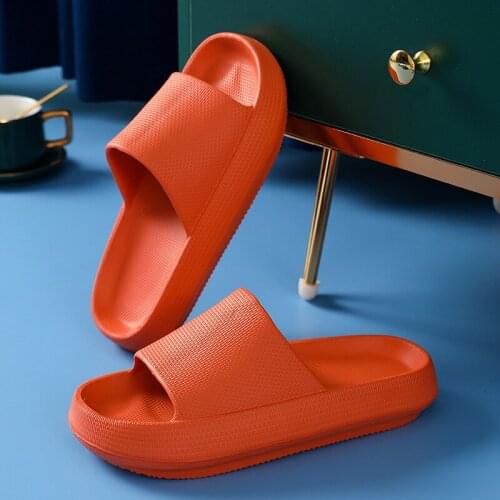 Women Summer Slippers Thick Heel Soft EVA Indoor Outdoor Slippers Lovers Home Floor Shoes Female Male Fashion Platform Slides